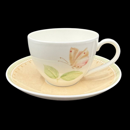 Villeroy & Boch Florea: Kaffeetasse / Tasse mit Unterteller - neu
