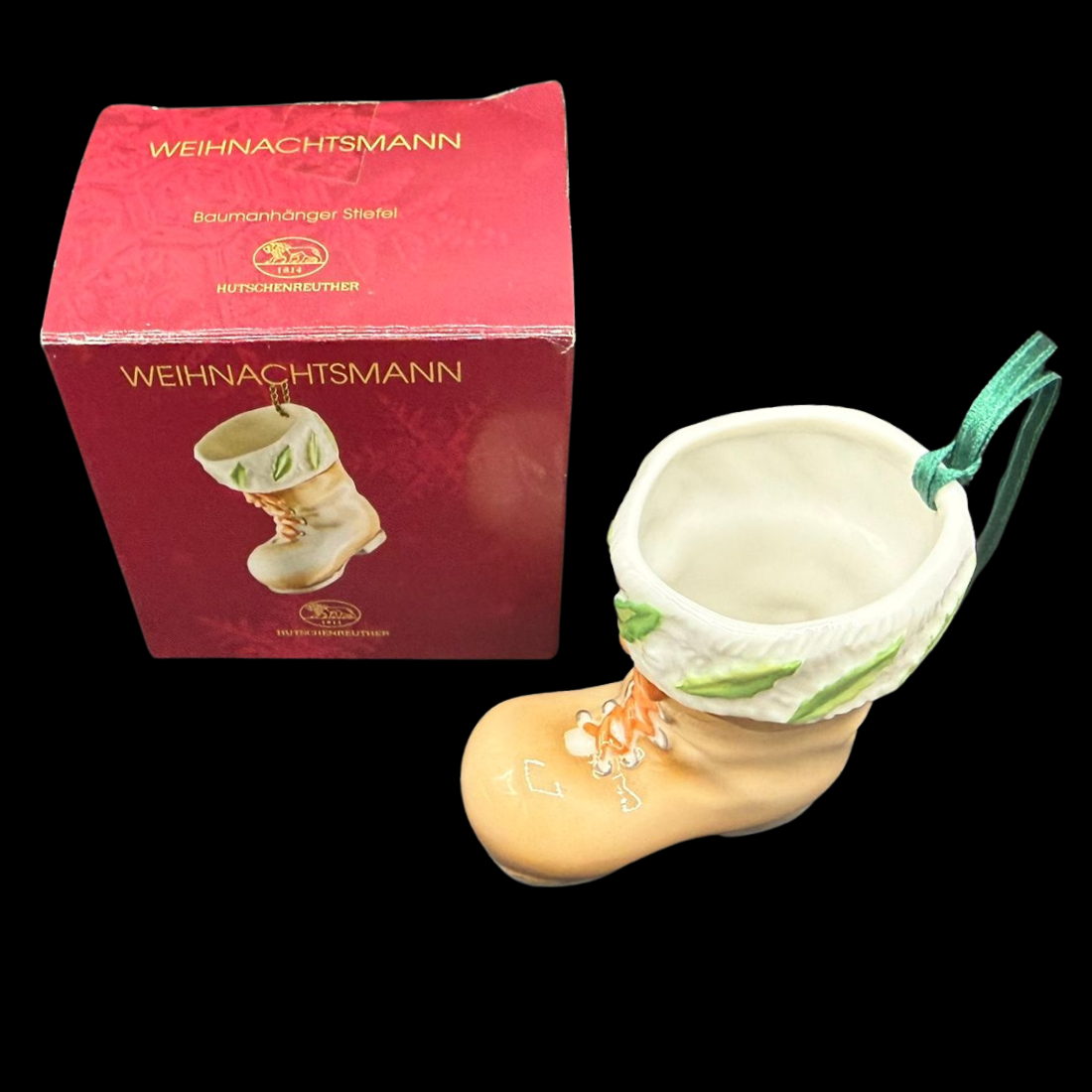 Hutschenreuther Weihnachtsmann: Baumanhänger Stiefel - OVP