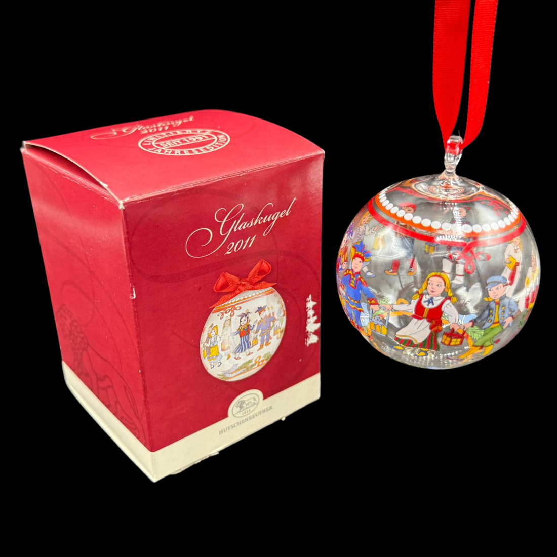 Hutschenreuther Weihnachtskugel: 2011 Glas / Kristall- neu und in OVP