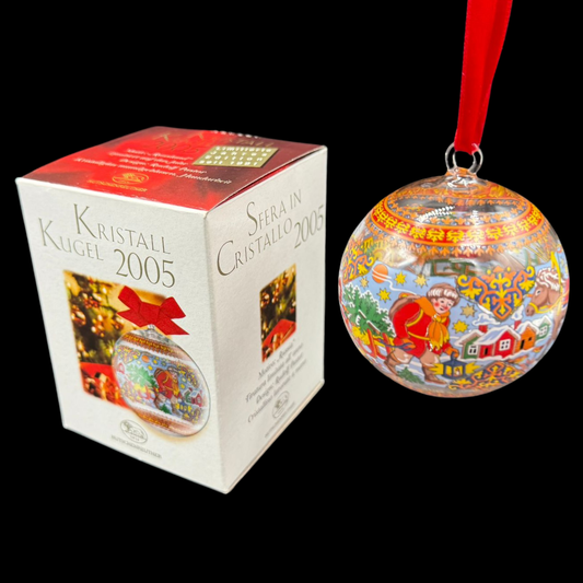 Hutschenreuther Weihnachtskugel: 2005 Glas / Kristall - neu und in OVP