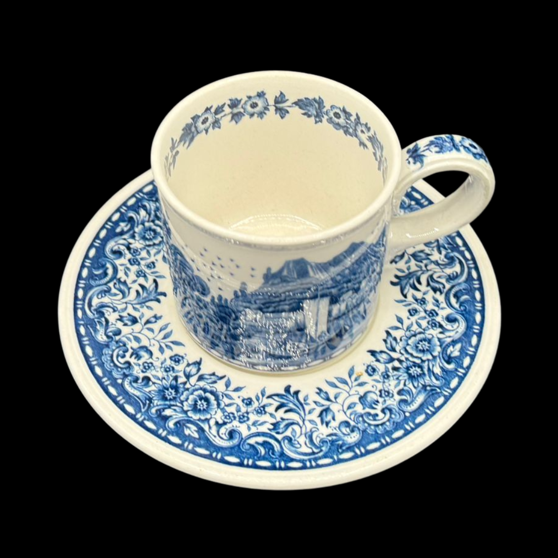 Villeroy & Boch Blue Castle: Kaffeetasse / Tasse mit Unterteller