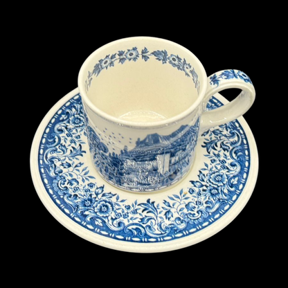 Villeroy & Boch Blue Castle: Kaffeetasse / Tasse mit Unterteller