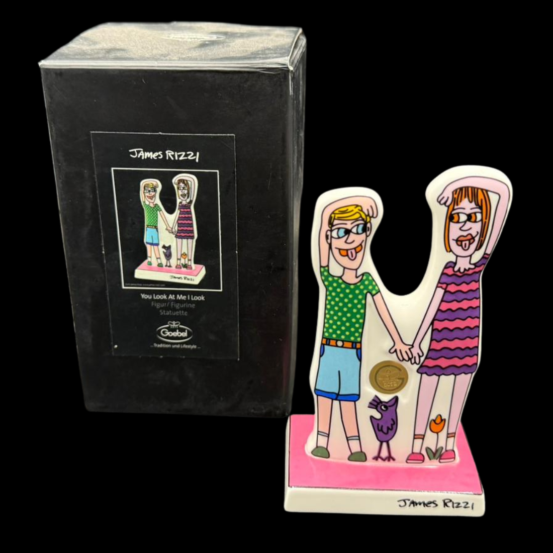 Goebel Jemes Rizzi: Figur " You Look At Me I Look " - neu, Originalverpackung