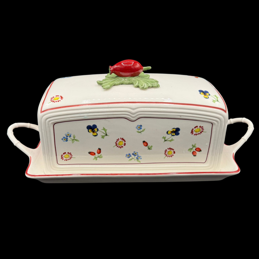 Villeroy & Boch Petite Fleur: Kuchenhaube mit Tablett / Kuchenplatte mit Haube Charm - neu