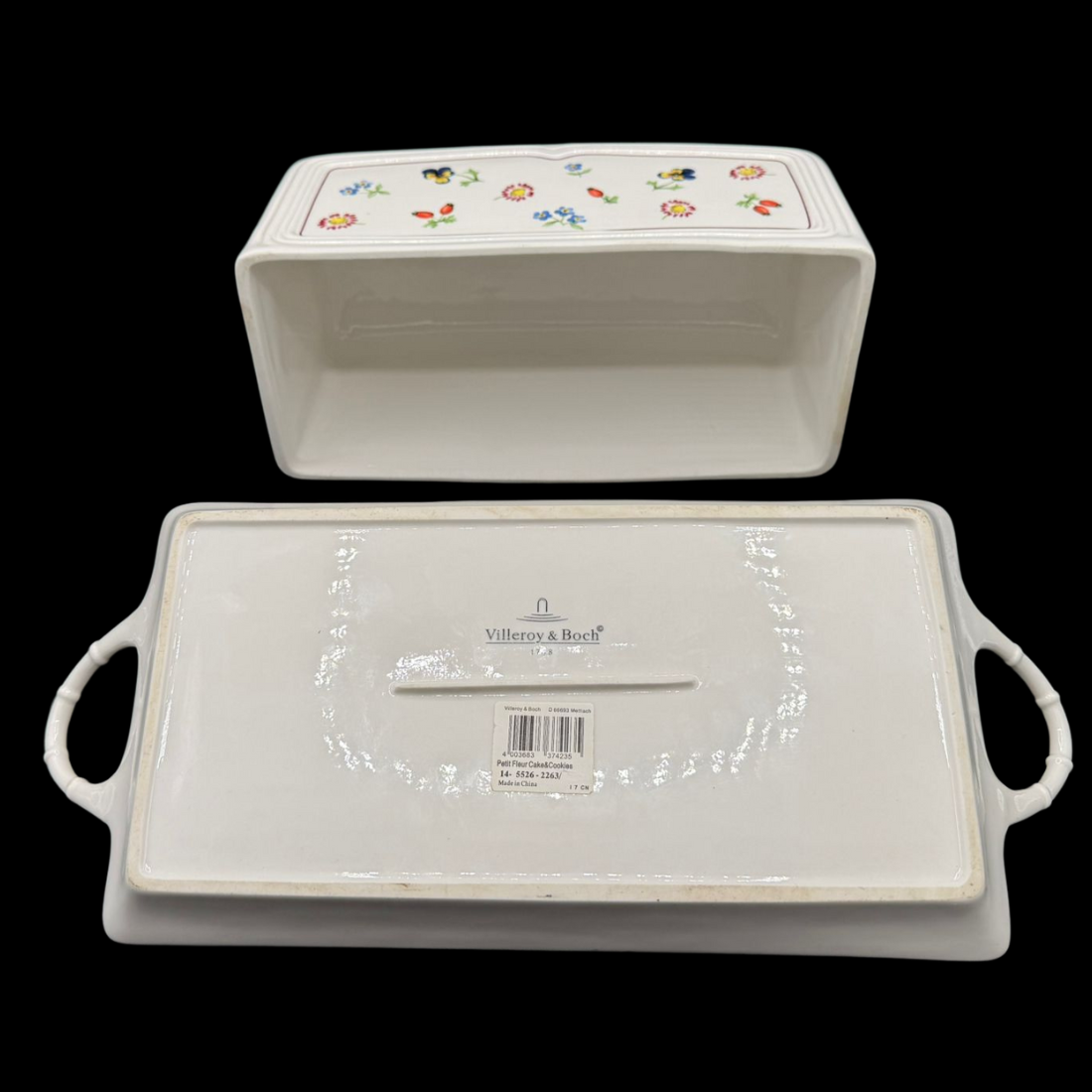 Villeroy & Boch Petite Fleur: Kuchenhaube mit Tablett / Kuchenplatte mit Haube Charm - neu