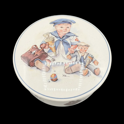 Pfalzkeramik Nostalgie: Deckeldose / Porzellandose / Dose mit Deckel