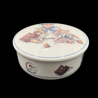 Pfalzkeramik Nostalgie: Deckeldose / Porzellandose / Dose mit Deckel