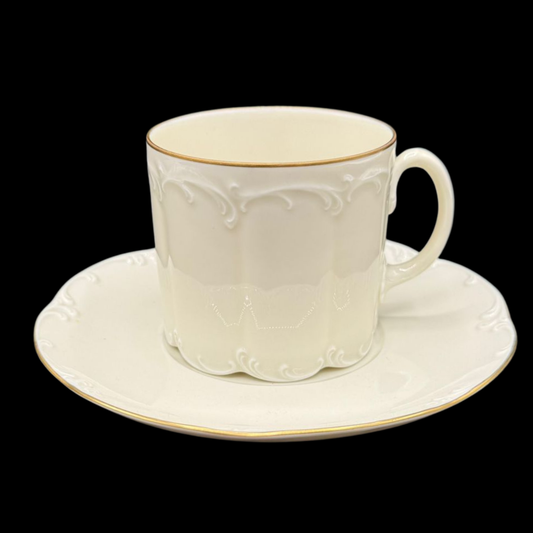Rosenthal Monbijou Goldrand: Kaffeetasse / Tasse mit Unterteller