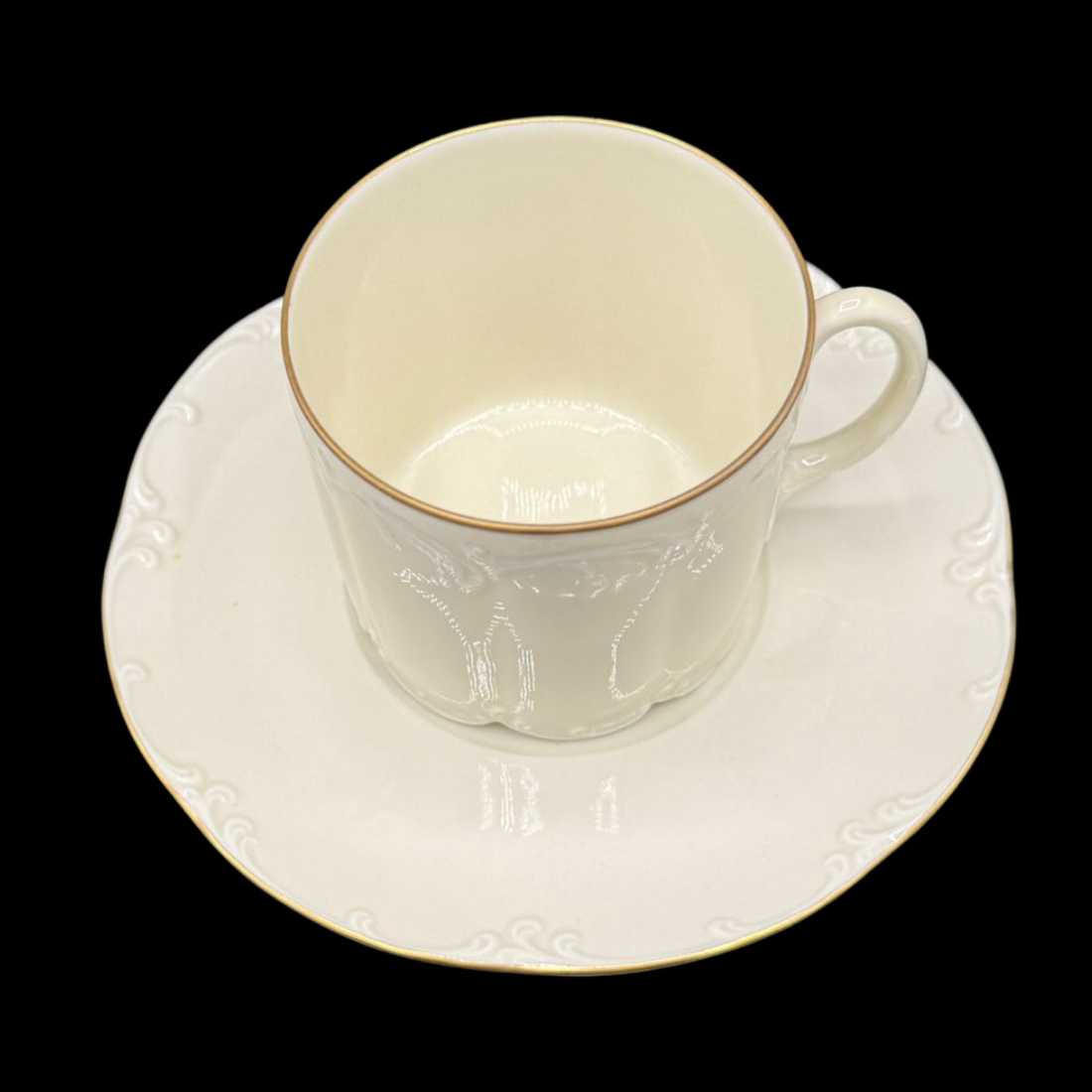 Rosenthal Monbijou Goldrand: Kaffeetasse / Tasse mit Unterteller