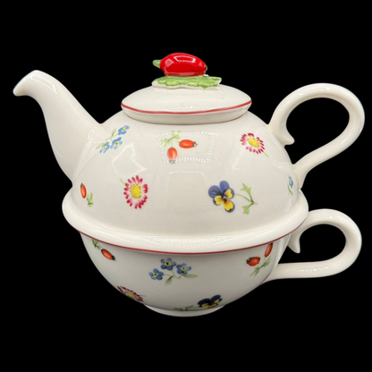 Villeroy & Boch Petite Fleur: Tea for one / Teekanne mit Tasse