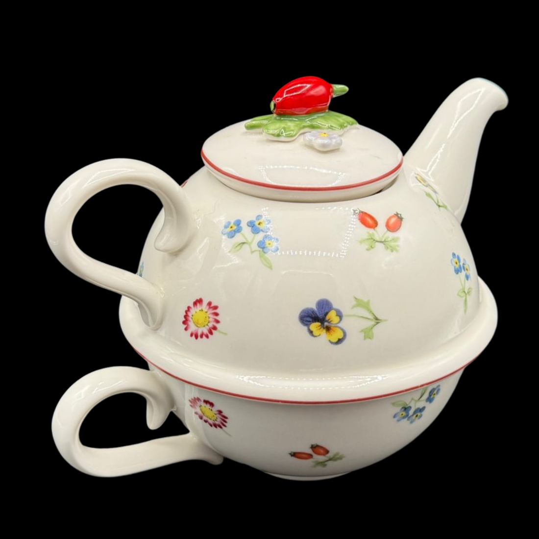 Villeroy & Boch Petite Fleur: Tea for one / Teekanne mit Tasse