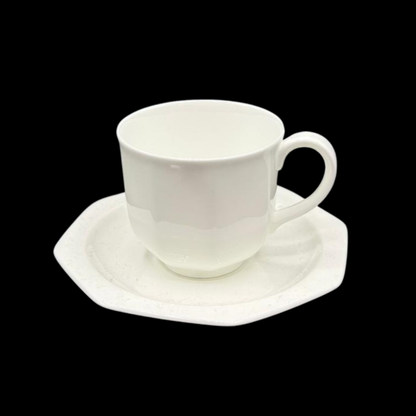 Villeroy & Boch Astoria Weiss: Mokkatasse / Espressotasse mit Unterteller