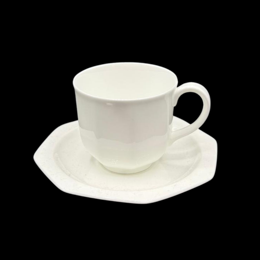 Villeroy & Boch Astoria Weiss: Mokkatasse / Espressotasse mit Unterteller