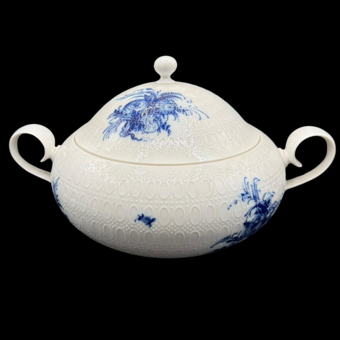 Rosenthal Romanze in blau: Suppenterrine / Terrine / Ragoutschüssel / Schüssel mit Deckel - neu