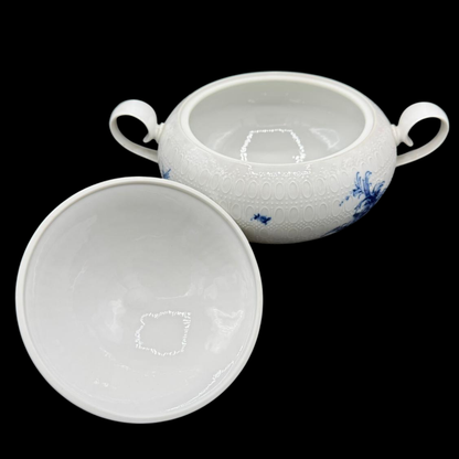 Rosenthal Romanze in blau: Suppenterrine / Terrine / Ragoutschüssel / Schüssel mit Deckel - neu