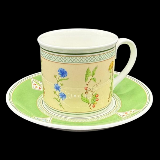 Villeroy & Boch Eden: Mokkatasse / Espressotasse mit Unterteller