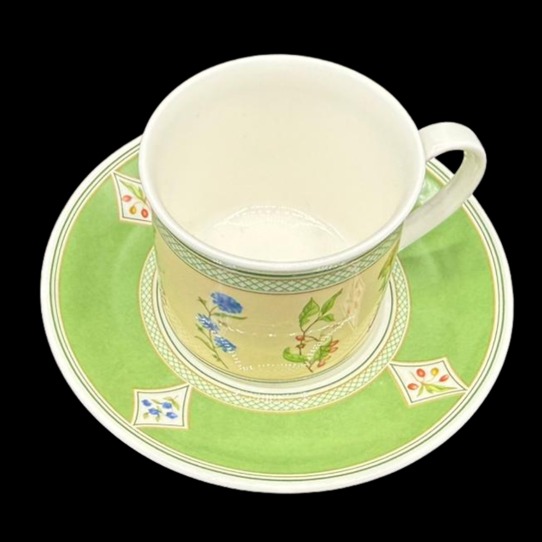 Villeroy & Boch Eden: Mokkatasse / Espressotasse mit Unterteller