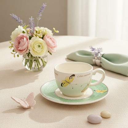 Wedgewood Sarah´s Garden: Mokkatasse / Espressotasse mit Unterteller