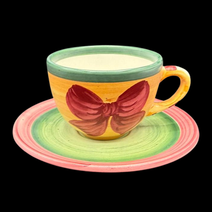 Villeroy & Boch Merry Winter: Mokkatasse / Espressotasse mit Unterteller - selten