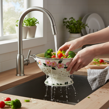 Villeroy & Boch Wildrose: Sieb / Küchensieb / Abtropfsieb