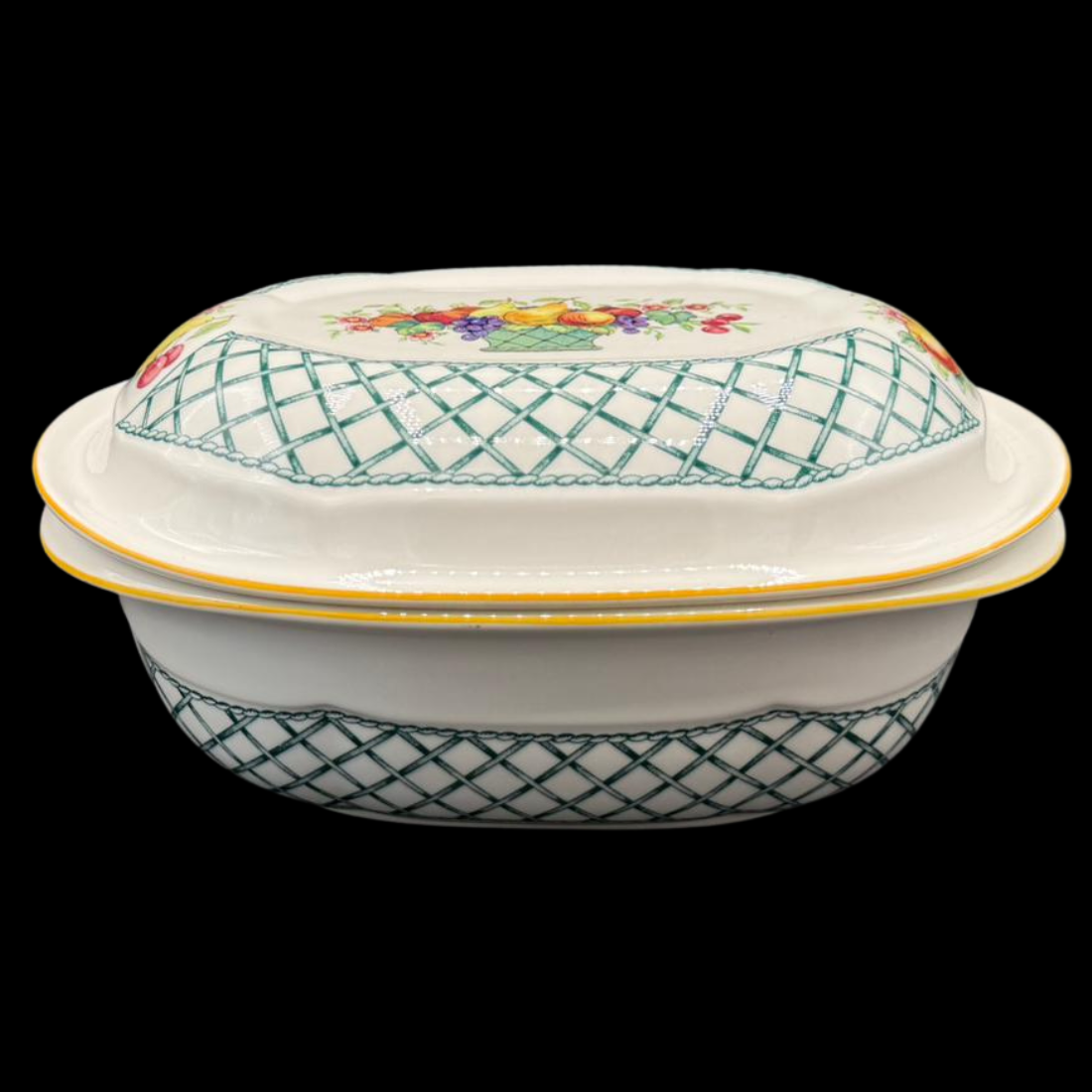 Villeroy & Boch Basket: Auflaufform / Backform / Mikrowellenform mit Deckel, oval - neu