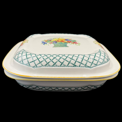 Villeroy & Boch Basket: Auflaufform / Backform / Mikrowellenform mit Deckel, rechteckig - neu