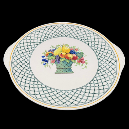 Villeroy & Boch Basket: Kuchenplatte / runde Platte mit Griffen