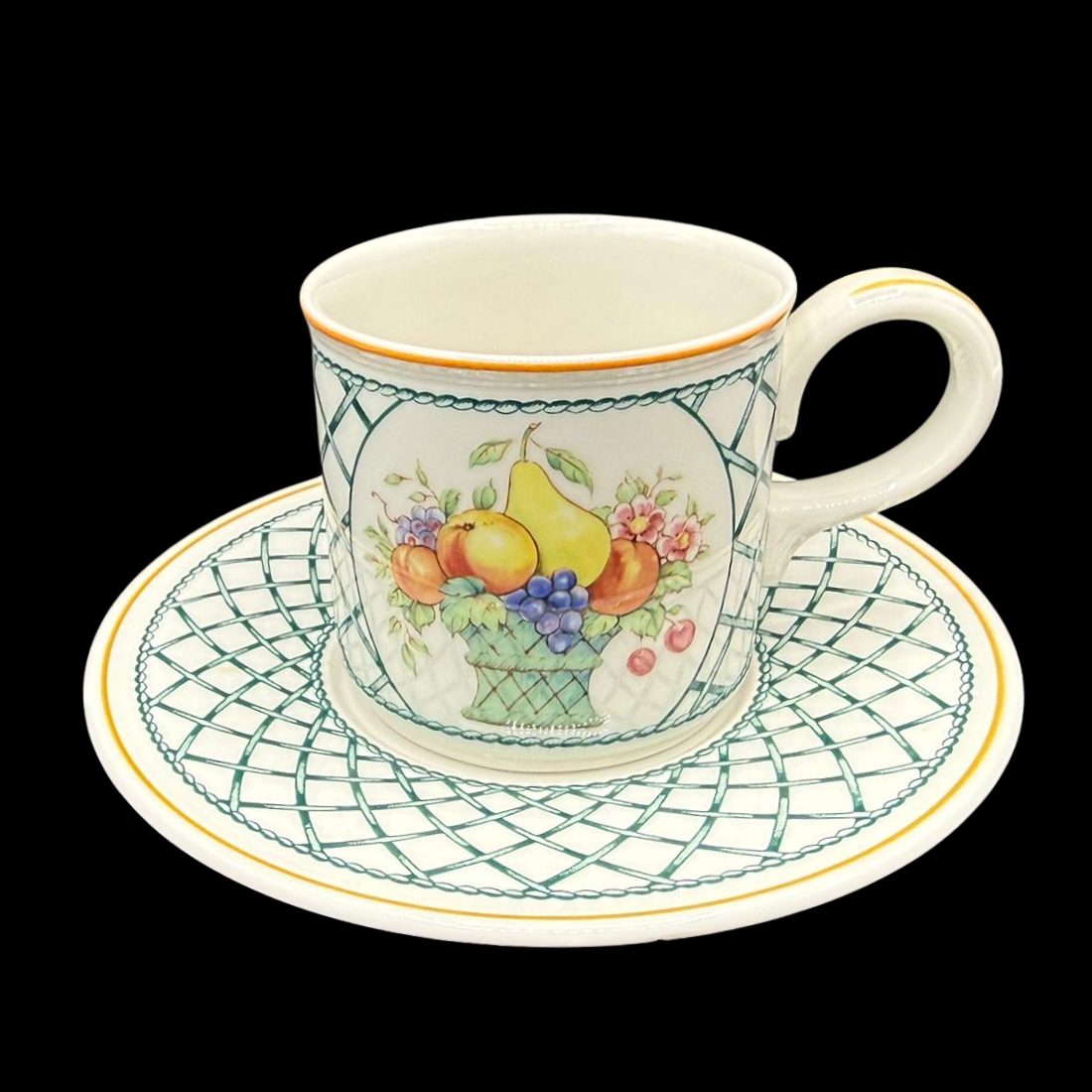 Villeroy & Boch Basket: Kaffeetasse / Tasse mit Unterteller - neuwertig / neu