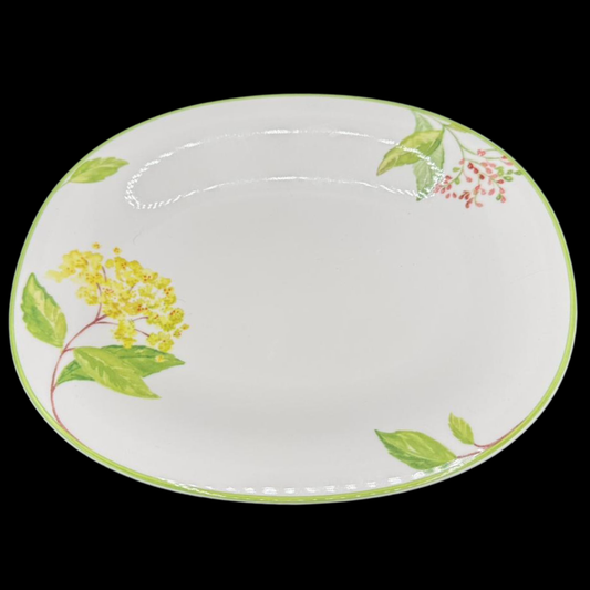 Villeroy & Boch Green Garland: Kuchenteller / Frühstücksteller (oval),