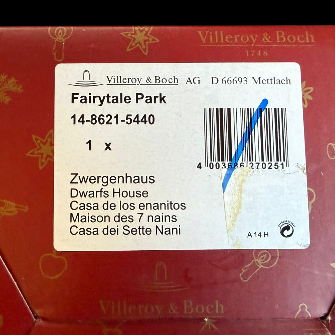 Villeroy  Boch Fairytale Park: Zwergenhaus - neu, in Originalverpackung
