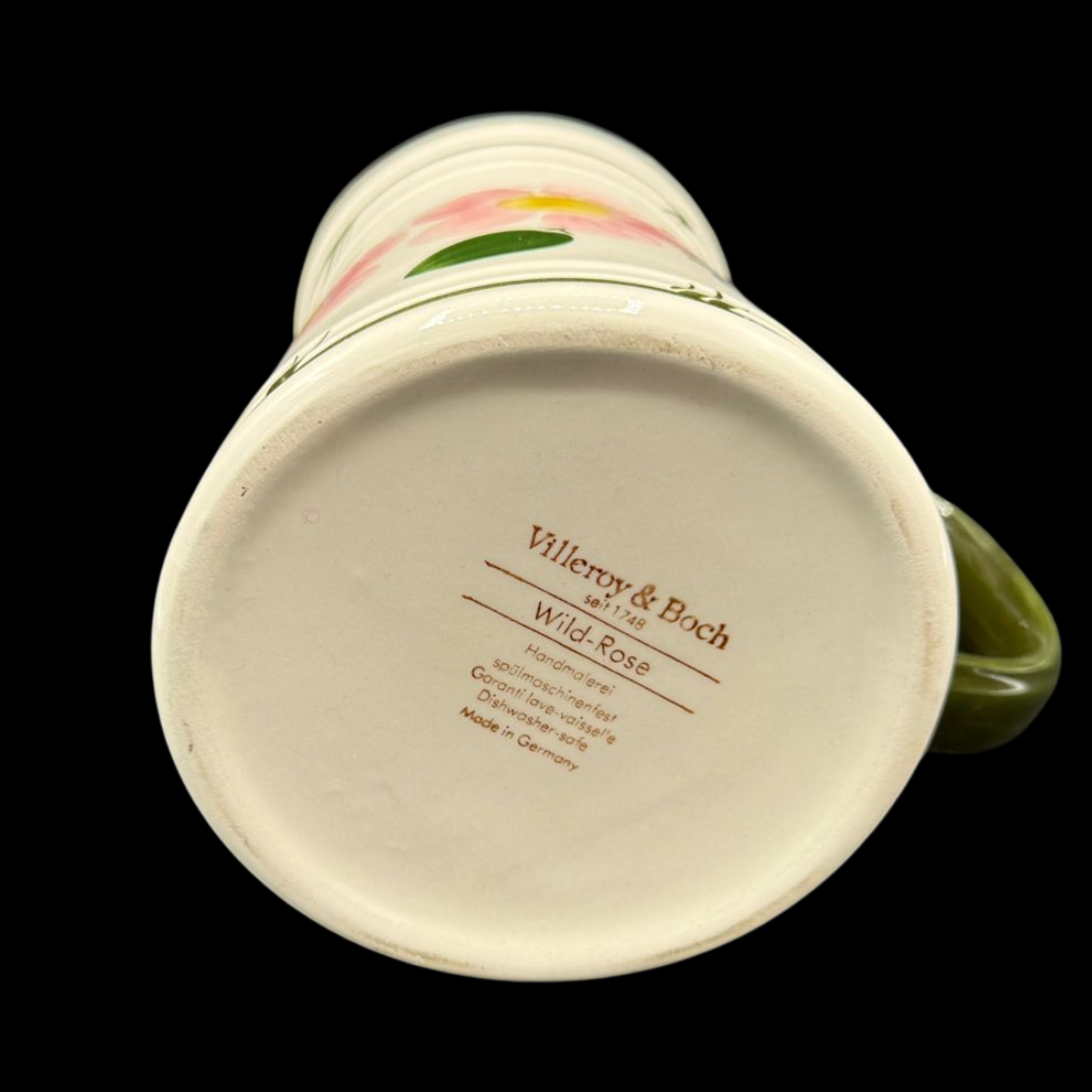 Villeroy & Boch Wildrose: Bierkrug / Krug / Humpen mit Zinndeckel - neuwertig