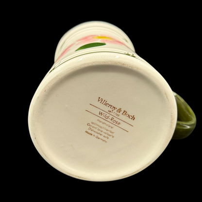 Villeroy & Boch Wildrose: Bierkrug / Krug / Humpen mit Zinndeckel - neuwertig
