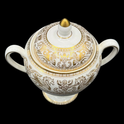 Wedgwood Gold Florentine: Zuckerdose mit Deckel