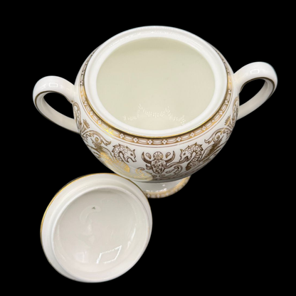 Wedgwood Gold Florentine: Zuckerdose mit Deckel