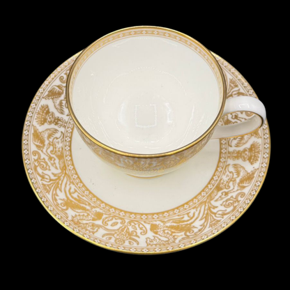 Wedgwood Gold Florentine: Kaffeetasse/ Tasse mit Unterteller