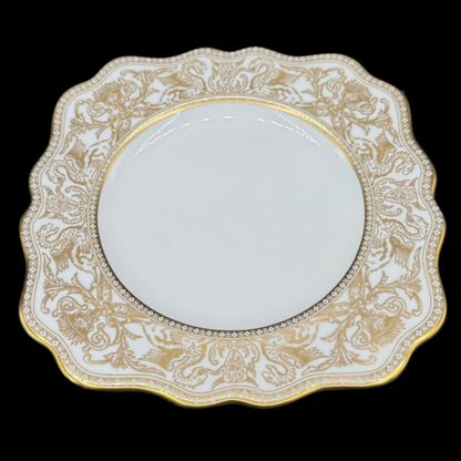 Wedgwood Gold Florentine: Platte / Servierplatte / Kuchenplatte / Gebäckteller - viereckig