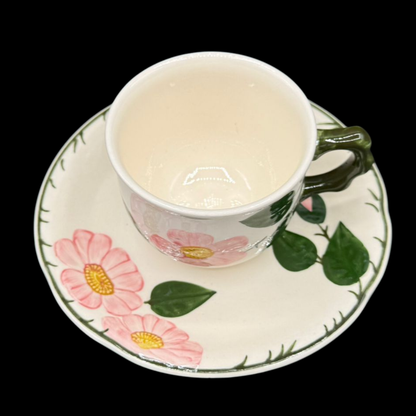 Villeroy & Boch Wildrose: Kaffeetasse / Tasse mit Unterteller