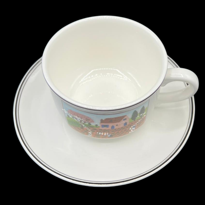 Villeroy & Boch Naif: Jumbotasse / Frühstückstasse / Cappuccinotasse mit Unterteller