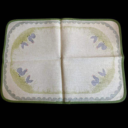 ZellerKeramik Hahn und Henne: Platzdecke / Platzset - 45 cm