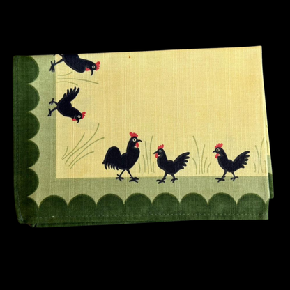 ZellerKeramik Hahn und Henne: Platzdecke / Platzset - 44 cm