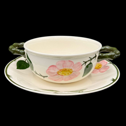 Villeroy & Boch Wildrose: Suppentasse mit Unterteller