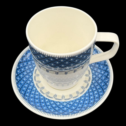 Villeroy & Boch Casale Blue: Henkelbecher / Kaffeebecher mit Unterteller