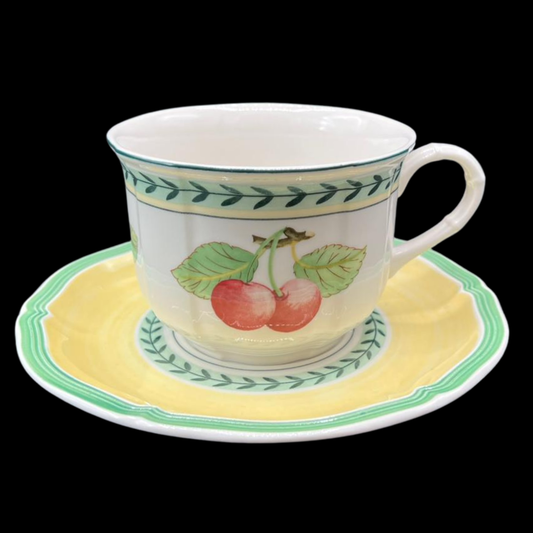 Villeroy & Boch French Garden: Jumbotasse / Frühstückstasse / Cappuccinotasse mit Unterteller