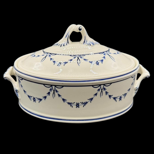 Villeroy & Boch Septfontaines Luxembourg: Terrine, weiß - blau