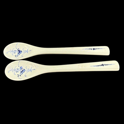 Villeroy & Boch Vieux Luxembourg /  Alt Luxemburg: Eierlöffel / Löffelchen / kleine Löffel im Zweier-Set aus Porzellan