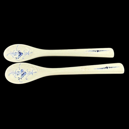 Villeroy & Boch Vieux Luxembourg /  Alt Luxemburg: Eierlöffel / Löffelchen / kleine Löffel im Zweier-Set aus Porzellan