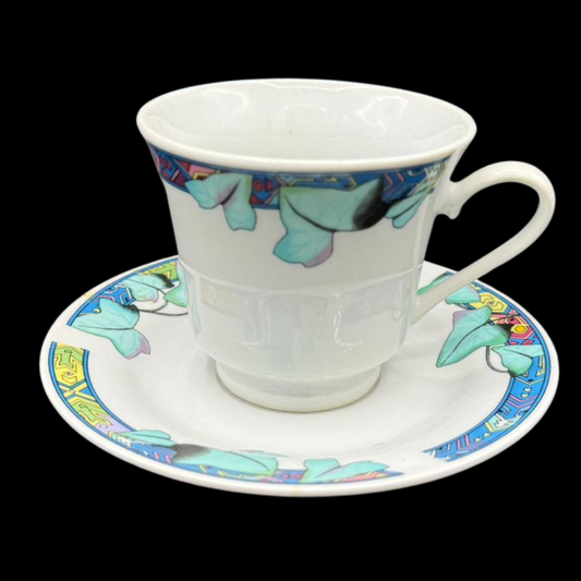 Art Decor Porzellan: Kaffeetasse mit Untertasse / Tasse mit Unterteller (Dekor wie Pasadena)