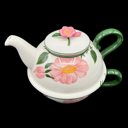 Villeroy & Boch Wildrose: Tea for one / Teekanne mit Tasse Charm - neu