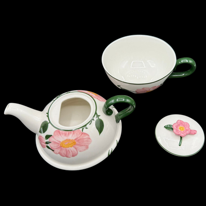 Villeroy & Boch Wildrose: Tea for one / Teekanne mit Tasse Charm - neu