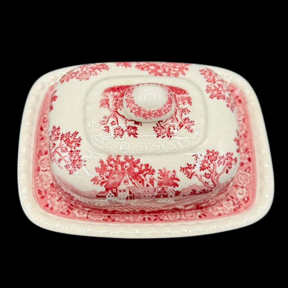 Villeroy & Boch Rusticana rot: Butterdose, zweiteilig - 14 cm (klein)